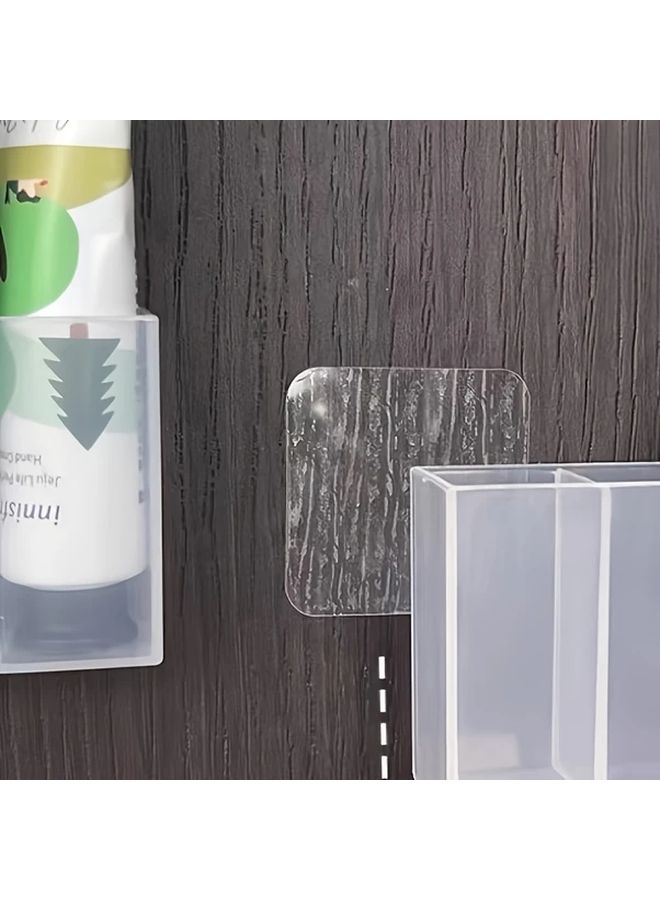 Self Adhesive Wall Mounted Storage Box With Clear Shelves 1pc Damage Free Installation - Image 5