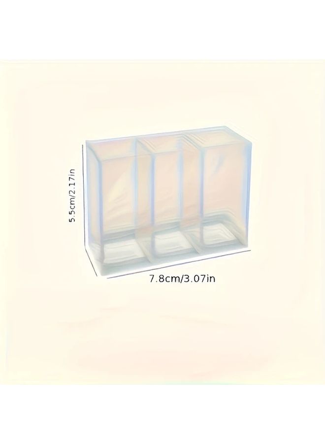 Self Adhesive Wall Mounted Storage Box With Clear Shelves 1pc Damage Free Installation - Image 3