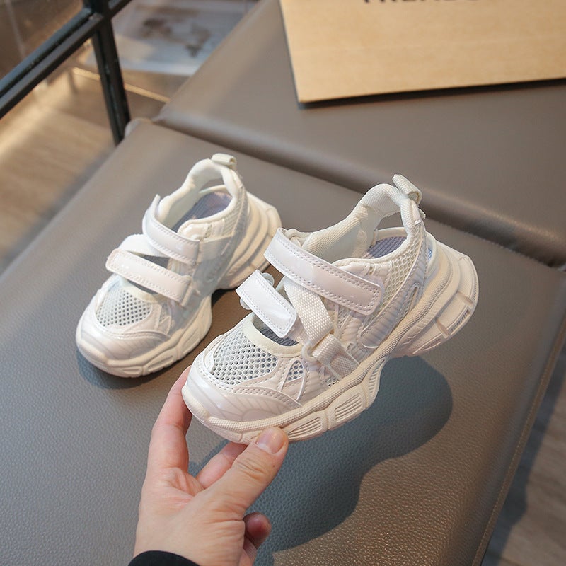 2025 Spring And Children'S Hollow Sports Shoes For Boys And Girls, Fashionable Dad Shoes, Medium And Large Children'S Lightweight Sports Sandals - Image 3