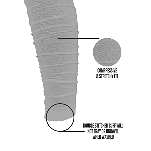NXT NXTRND Nxtrnd Football Leg Sleeves, Calf Sleeves for Men & Boys, Sold as a Pair (Light Grey) - Image 4