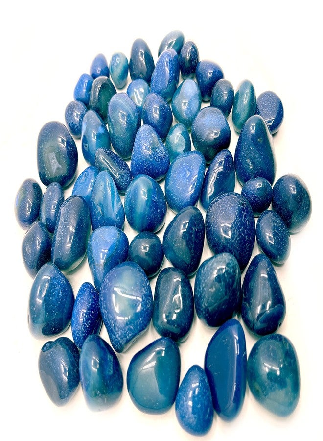 Schmick Pebbles for Decoration - Blue Onyx Pebbles Stones - Decorative Stones and Pebbles, Vase Fillers Stones - Pebbles for Plants Pots and Home Decor (900 Grams, Blue Onyx) - Image 5