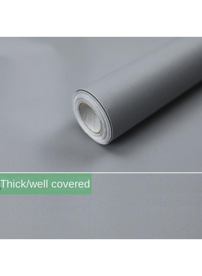 Bluejw Thickened Wallpaper Self-adhesive Morandi White Wallpaper Bedroom Waterproof Wardrobe Desktop Kitchen Wall Stickers Moisture-proof - Image 1