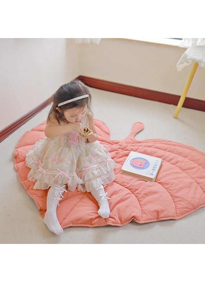 XiuWoo - Large Cotton Leaf Baby Play Mat Machine Washable Baby Crawling Mat Tummy Time Foldable Baby Floor Mat Non-Slip Baby Rug Baby Playmat Floor Mat for Infants Toddlers and Kids - Image 1