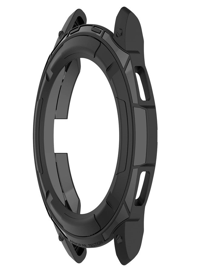 LOKEKE Protective Case Cover for Samsung Galaxy Watch4 Classic 42MM - TPU Case with Bezel Ring Protection (Black) - Image 1
