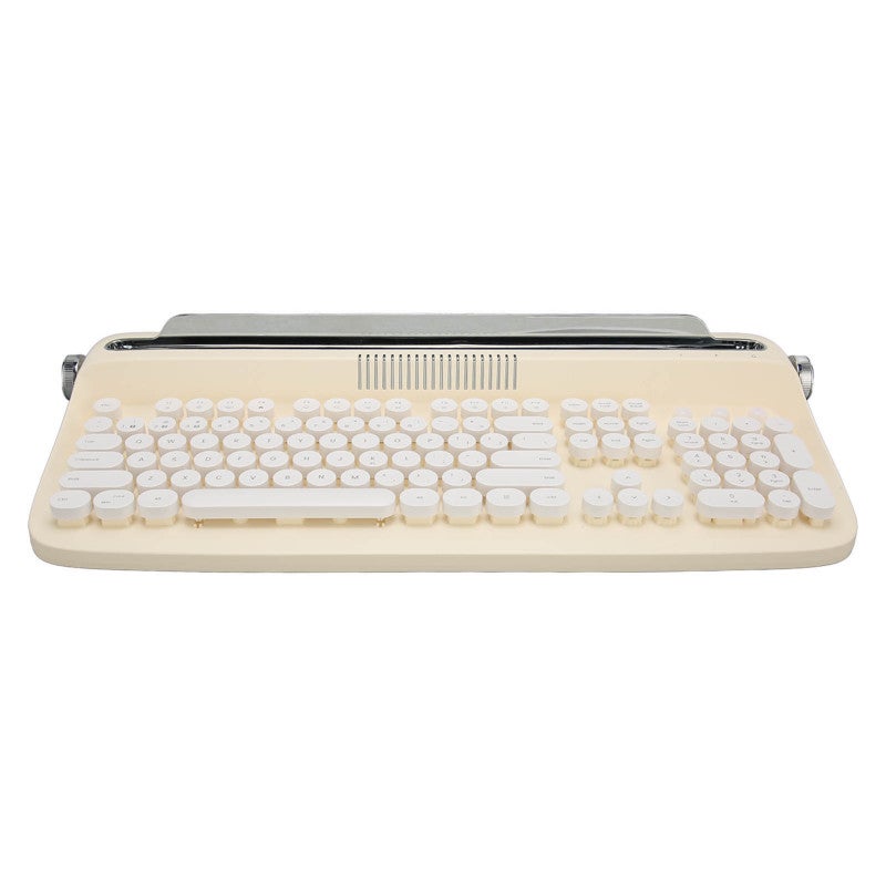 Wireless Typewriter Keyboard Retro Style 104 Keys BT5.0 Integrated Stand Tablet Keyboard for Smart Phone Laptop Green - Image 2