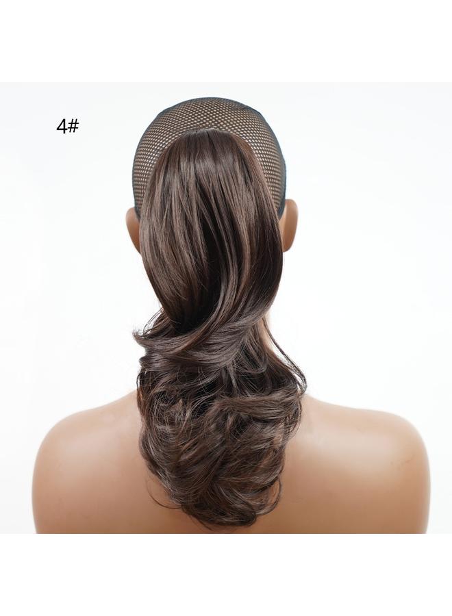 Bluejw European Wig Women's Grasping Clip Ponytail Fluffy High Temperature Silk Curly Short Curly Hair Ponytail Wig Ponytail - Image 3