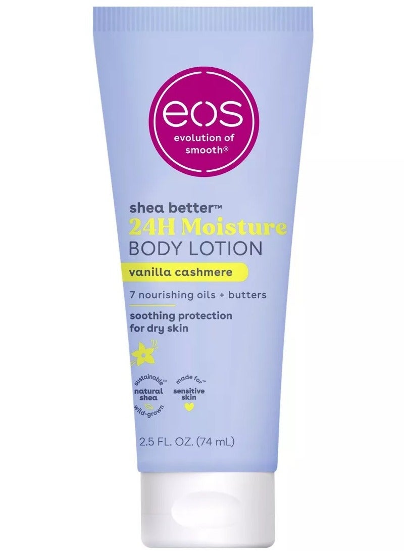 EOS Shea Better Body Lotion – Vanilla Cashmere – 2.5 fl oz (74 ml) - Image 1