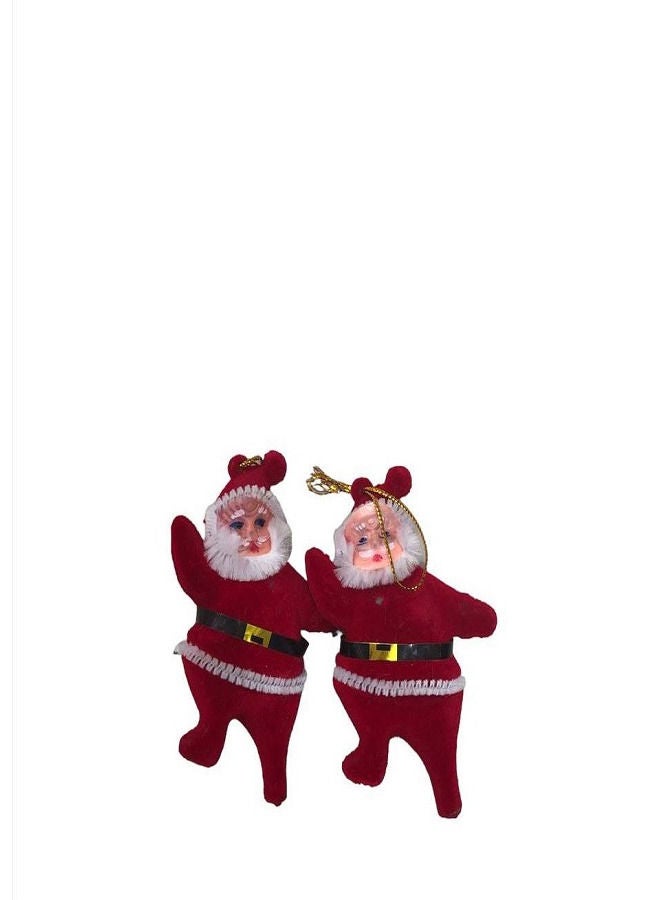 جيرينك قلادة صغيرة على شكل دمية سانتا كلوز معلقة لتزيين شجرة الكريسماس  9 سم