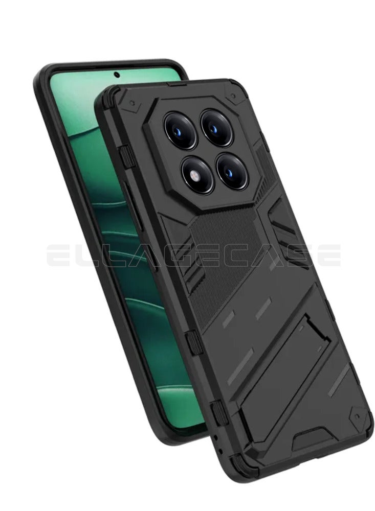 ELLAGECASE حافظة مضادة للصدمات لهاتف Xiaomi Redmi Note 14 Pro 5G، حماية معززة، قاعدة مغناطيسية مدمجة، حامل مريح، حماية قوية للكاميرا - Image 5