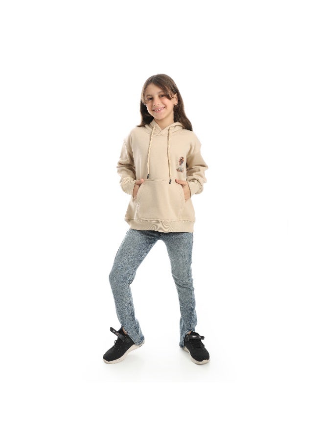 سيزار هودي بناتي ميلتون شتوي مزود بطباعات علي الصدر والضهر - Image 4