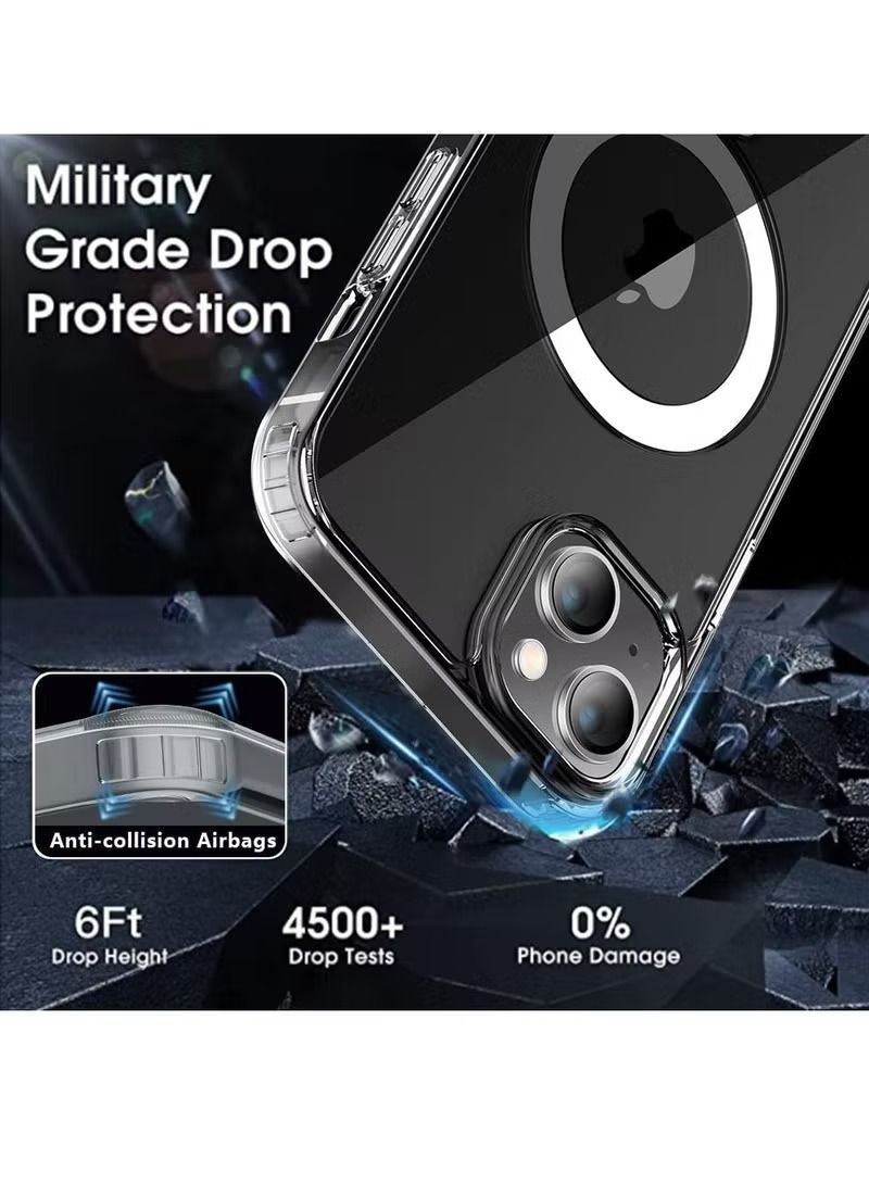 IAF Protective Magsafe Case Hard Back Anti Scratch Cover For Apple iPhone 14 6.1 inch Clear  - Image 2