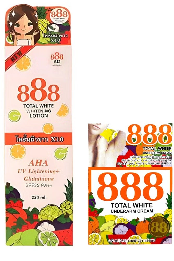 888 TOTAL WHITE Whitening Lotion and Underarm Cream - Image 2