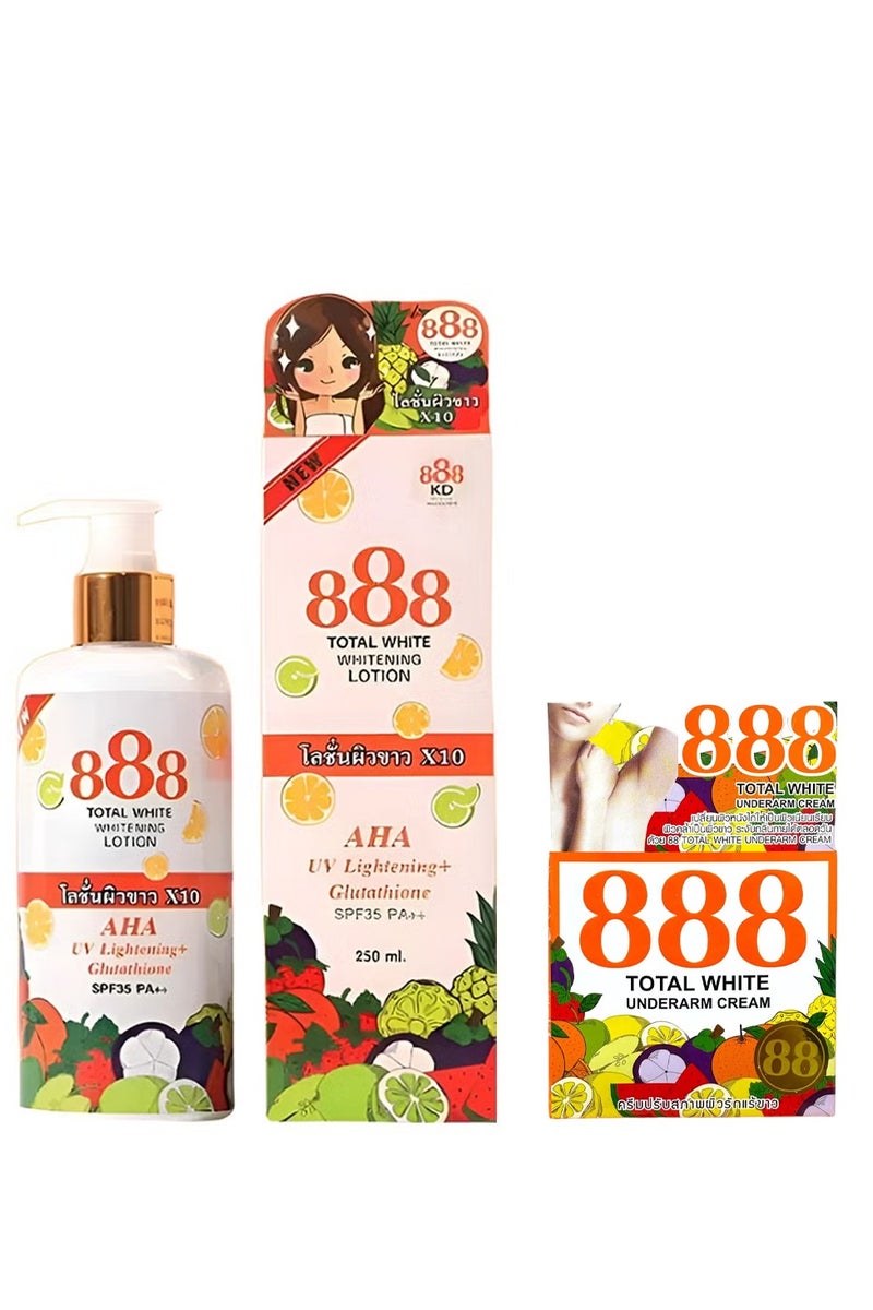 888 TOTAL WHITE Whitening Lotion and Underarm Cream - Image 1