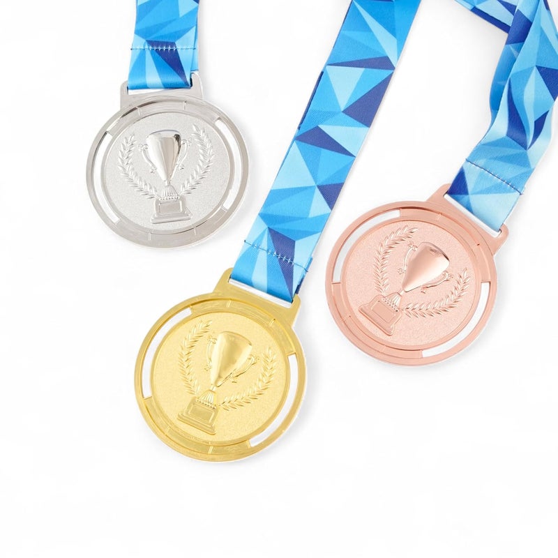 ArtRight Sport Medals- Set of 3, Professional Gold, Silver, Bronze Medals with Color Tag & Ribbon, 1st, 2nd, 3rd Winner Medals (6.5cm Diameter, 43gm) - Image 4