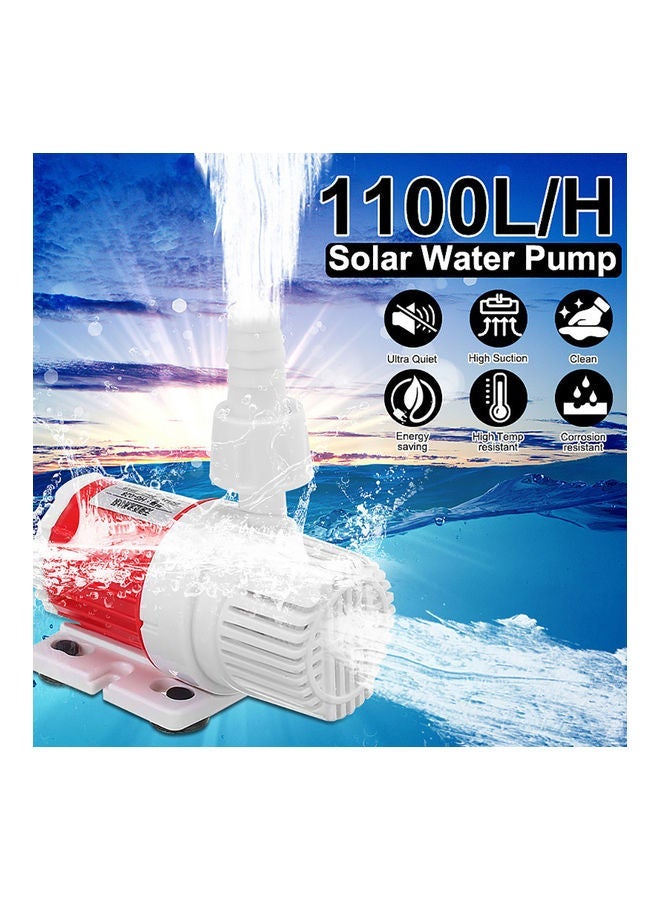 NIBEMINENT DC 12V Solar Submersible Water Pump For Aquarium Fish Tank White/Red - Image 1