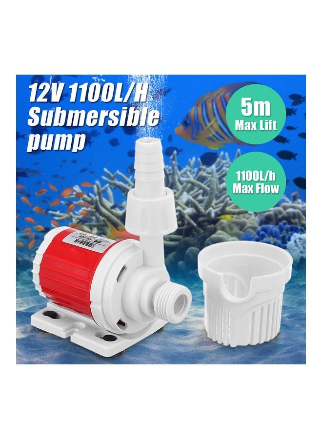 NIBEMINENT DC 12V Solar Submersible Water Pump For Aquarium Fish Tank White/Red - Image 5