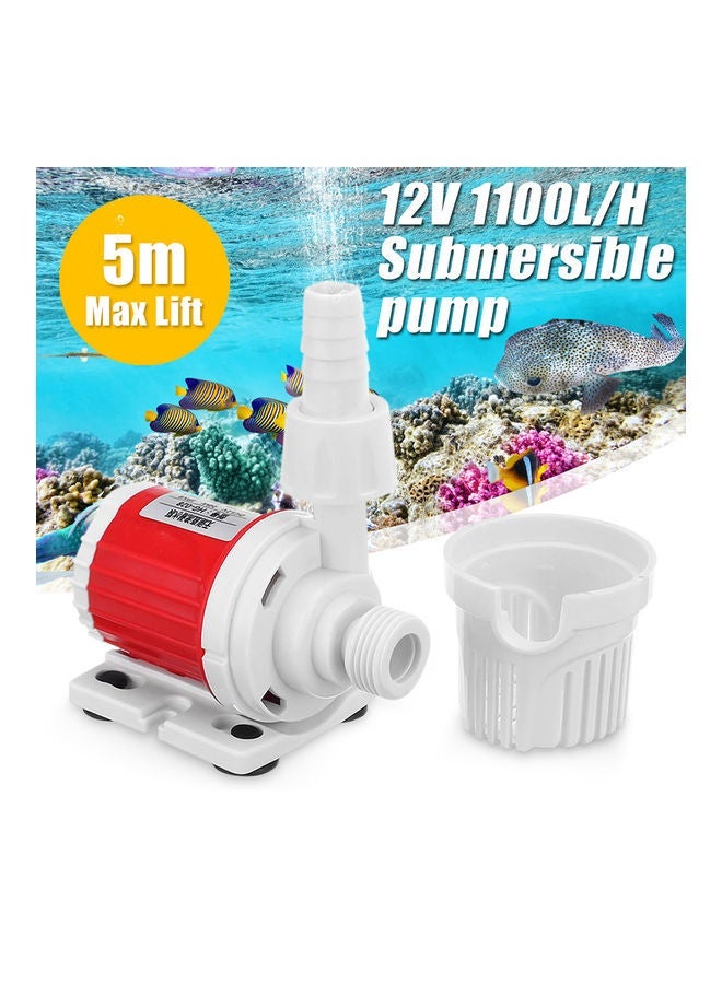 NIBEMINENT DC 12V Solar Submersible Water Pump For Aquarium Fish Tank White/Red - Image 3