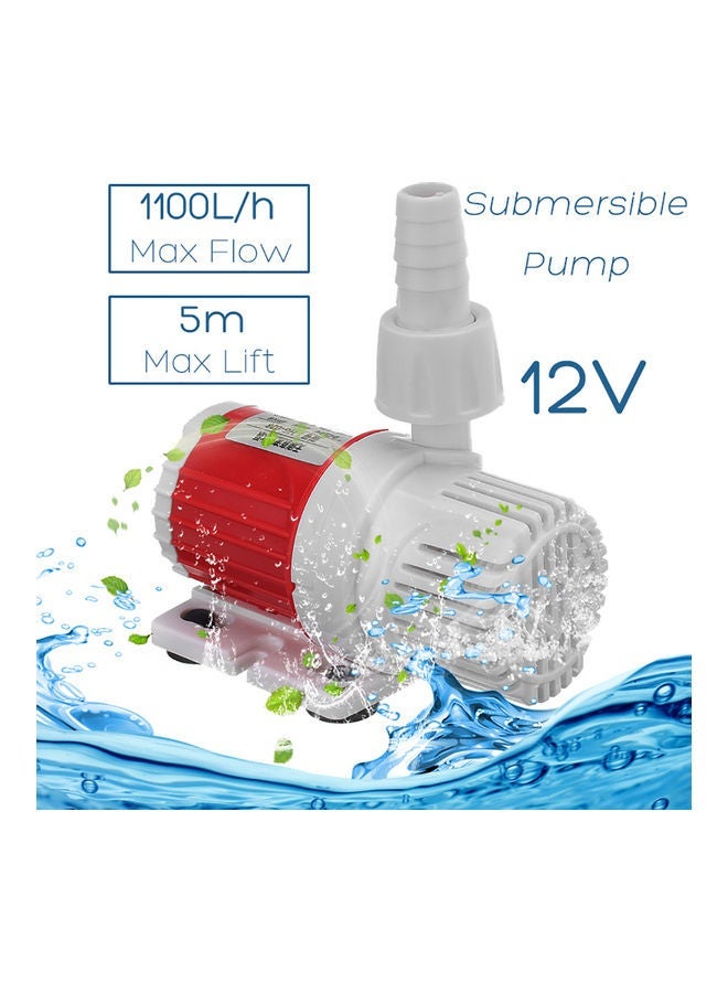 NIBEMINENT DC 12V Solar Submersible Water Pump For Aquarium Fish Tank White/Red - Image 4