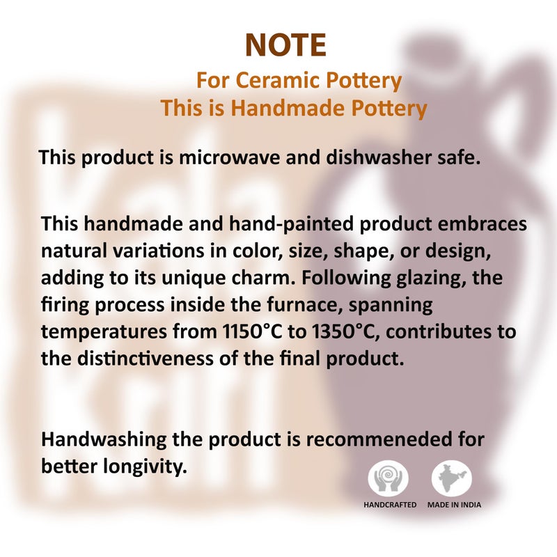 Kala Kriti KALAKRITI Ceramic 600 ML Handi with Sigri | Biryani Bowl Serveware Curd Setter, Sauce Pot, Serve for Dal, Curry, and Dining Tableware | Traditional Elegance for Culinary Excellence (Brown) - Image 4