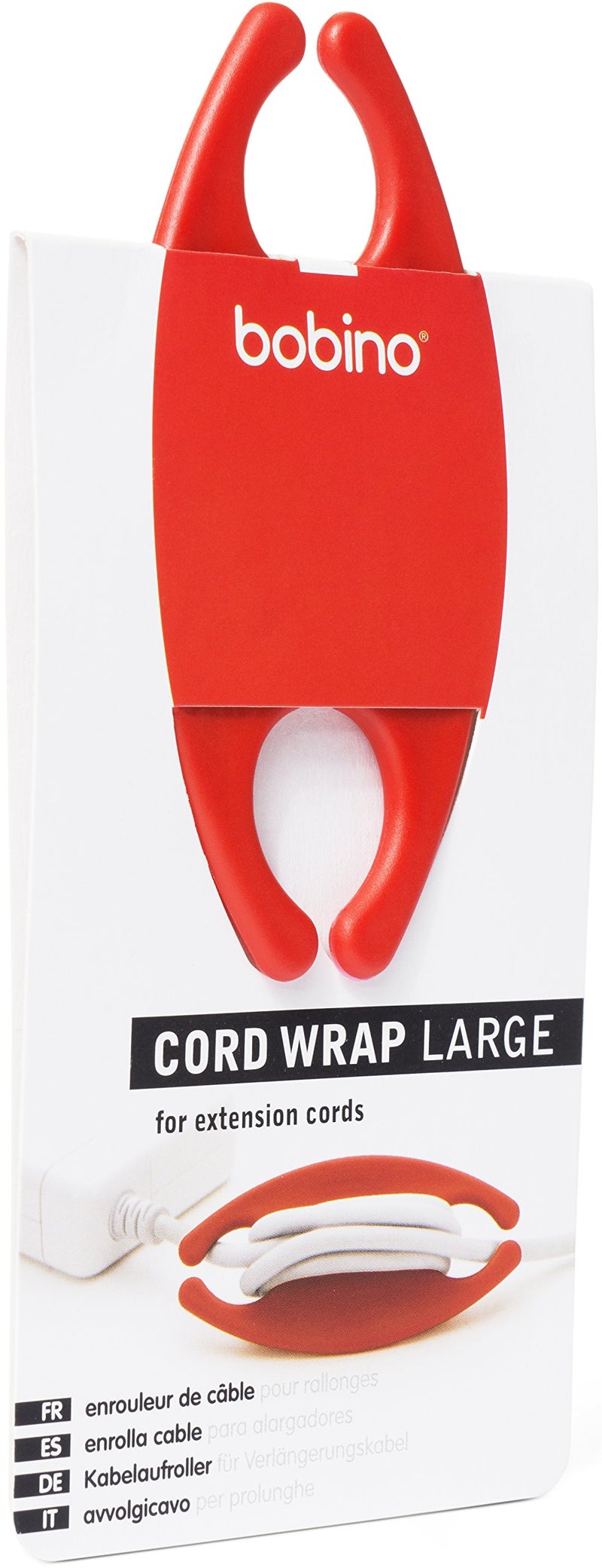 Bobino Cord Wrap - Large - Red - Stylish Cable and Wire Management/Organizer - Image 1