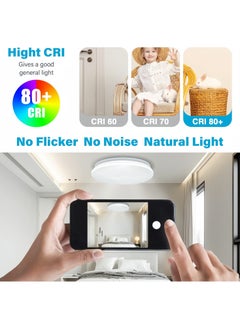 HUA QIANG WANG Round LED Ceiling Light Fixture Modern Simple Ultra-thin White Light Flush Mount Ceiling Lamp for Bedroom Living Room Dining Room Kitchen Island Hallway  - Image 3