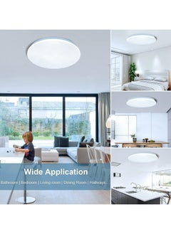 HUA QIANG WANG Round LED Ceiling Light Fixture Modern Simple Ultra-thin White Light Flush Mount Ceiling Lamp for Bedroom Living Room Dining Room Kitchen Island Hallway  - Image 4