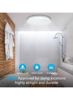 HUA QIANG WANG Round LED Ceiling Light Fixture Modern Simple Ultra-thin White Light Flush Mount Ceiling Lamp for Bedroom Living Room Dining Room Kitchen Island Hallway  - Image 5