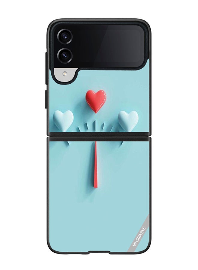 VR CREATIVE Protective Case Cover For Samsung Galaxy Z Flip4 Couple Design Multicolour - Image 1