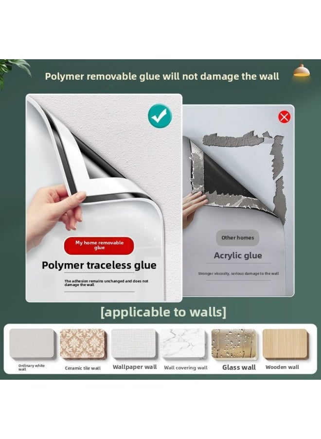 null - Magnetic Whiteboard Stickers Drawing Board Office Meeting Erasable Wall Stickers Home Teaching Graffiti Small Blackboard Does Not Hurt The Wall-Color:Office Whiteboard [special For Wall Cloth] Does Not Damage The Wall - Wood Grain Frame-Specifications:90x100cm [with Office Gift Package] - Image 1