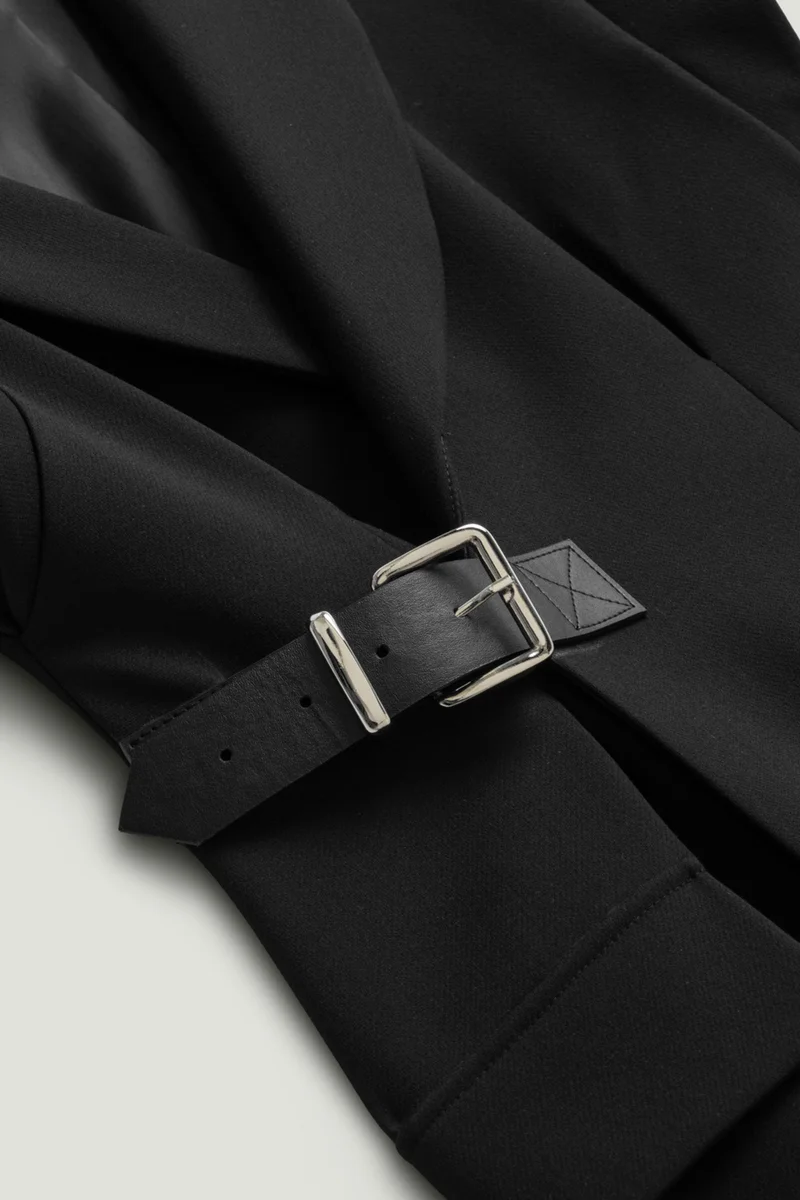 Nocturne  Tailored Buckle-Wrap Midi Dress for Women | Best Price UAE