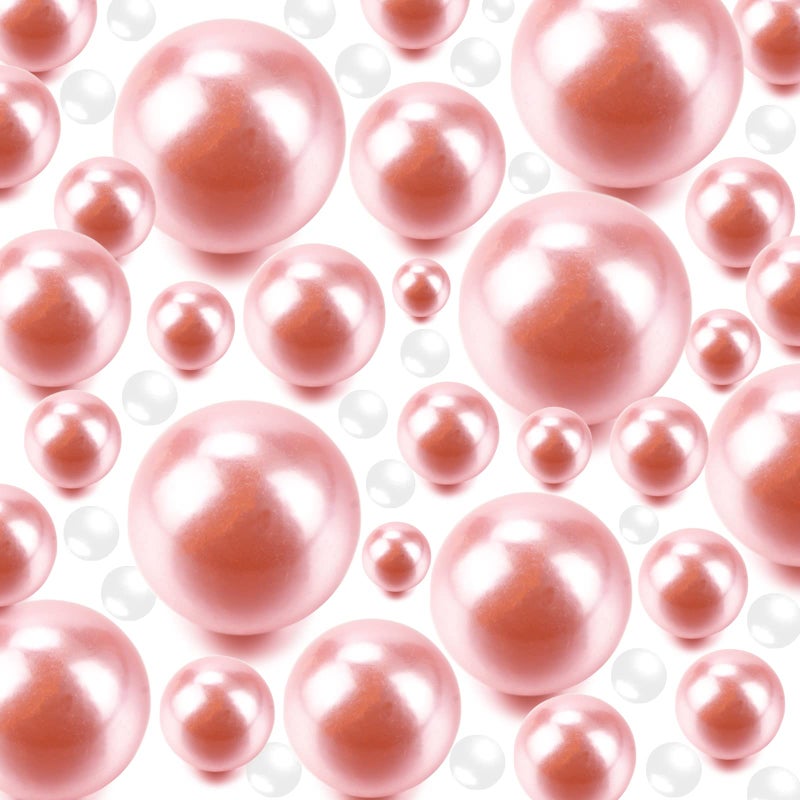 YUXIYAN 100Pieces Floating NO Hole Pearls Beads for Vases and 500 PCS Water BeadsFloating Beads for CenterpieceHome DecorParty Table WeddingMakeup Brush Beads
