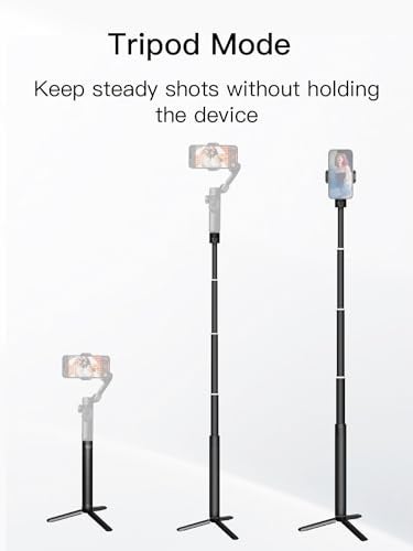 AOCHUAN Gimbal Extension Rod, 29" Extension Pole for DSLR Cameras, Adjustable Selfie Stick with 1/4 Screw Interface, Compatible with a Range of Handheld Gimbal and Other Universal Interface Devices - Image 2