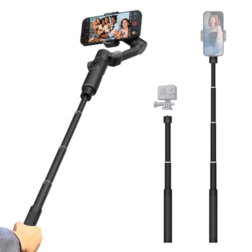 AOCHUAN Gimbal Extension Rod, 29" Extension Pole for DSLR Cameras, Adjustable Selfie Stick with 1/4 Screw Interface, Compatible with a Range of Handheld Gimbal and Other Universal Interface Devices - Image 5