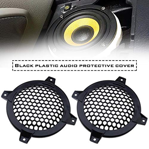 SING F LTD 4 Inch Car Speaker Grill Cover Guard Protector Plastic Mesh Protective Case Black Circle Subwoofer Net Covers Pack of 4 - Image 2