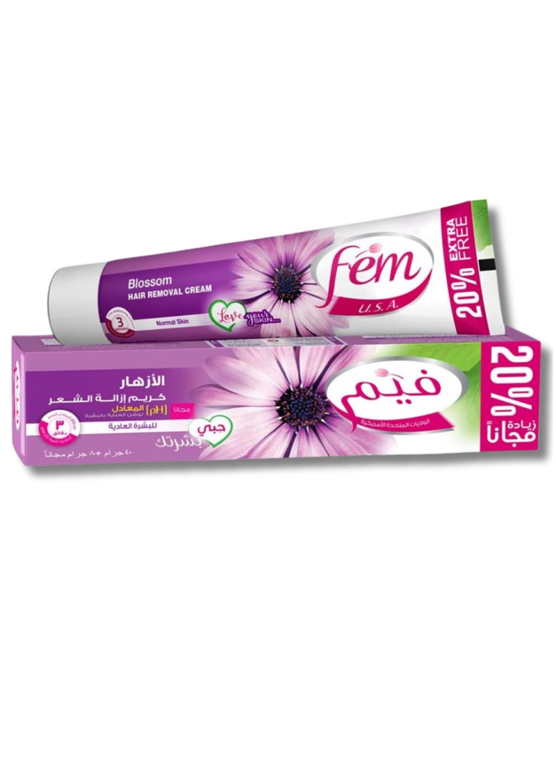 fem Blossom Hair Removal Cream 40gm + 20% Extra Free - Image 1