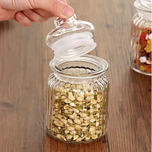 MUAC Glass Container Jar With Lid For Kitchen Storage, Small Pop Glass Jar For Storing Food, Spices, Jam, Honey, Aachar, Sugar, Coffee Beans (350Mll) (1Pc), Transparent - Image 4