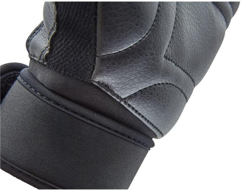 ريبوك قفازات ملاكمة GEL أساسية للرجال والنساء – حشوة ممتصة للصدمات لتدريبات MMA، كيكس بوكسينغ والملاكمة على كيس الوزن – أسود/أزرق معدني، 12 أونصة - Image 3