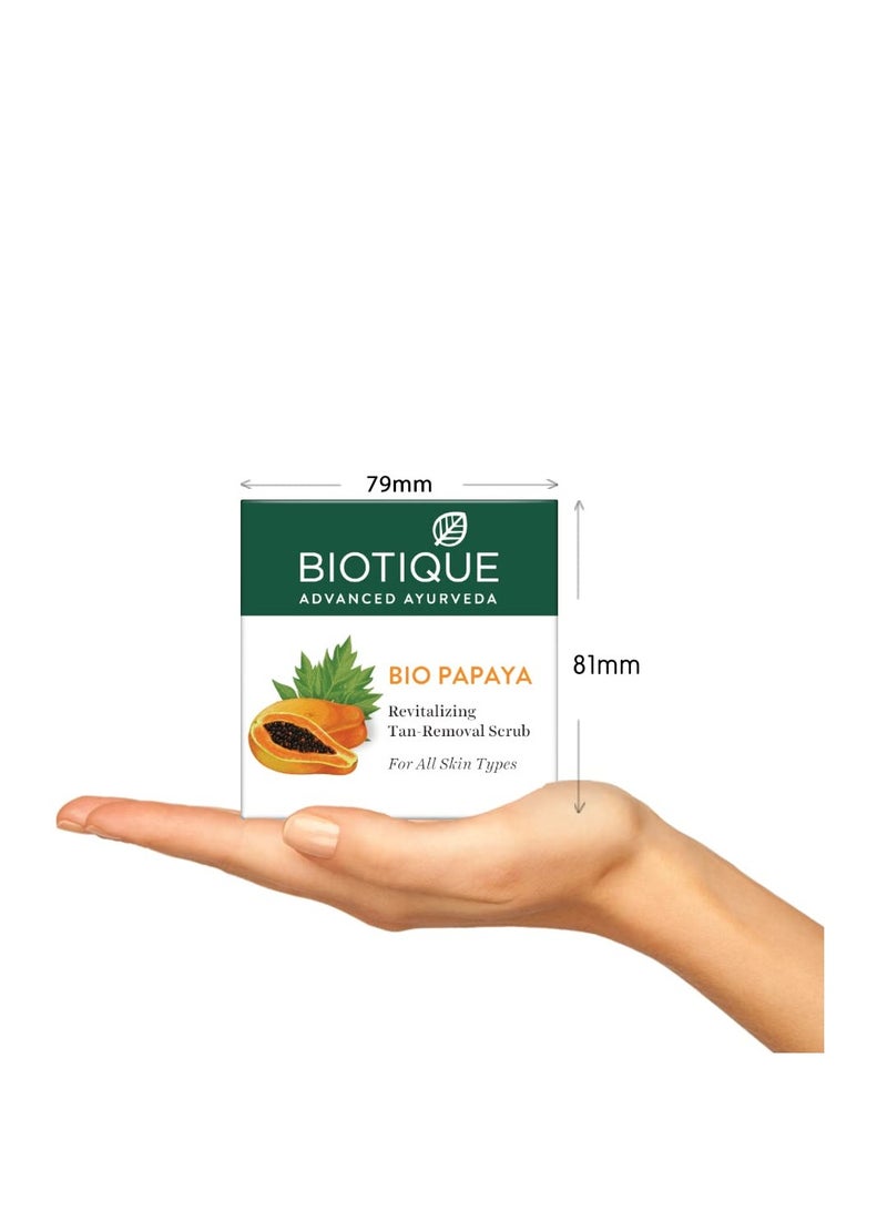 Biotique مقشر الوجه لإزالة السمرة من البابايا لتفتيح البشرة وتجديدها وتقشيرها بلطف وتنعيم البشرة وتنقيتها مستخلصات نباتية بنسبة 100% - Image 2