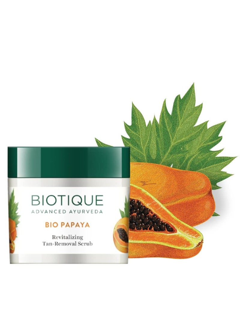 Biotique مقشر الوجه لإزالة السمرة من البابايا لتفتيح البشرة وتجديدها وتقشيرها بلطف وتنعيم البشرة وتنقيتها مستخلصات نباتية بنسبة 100% - Image 1