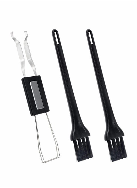 Keycap Puller Switch Puller Stainless Steel Keycap Removal Tool with 2 Pcs Keyboard Cleaning Brush for Mechanical Keyboard