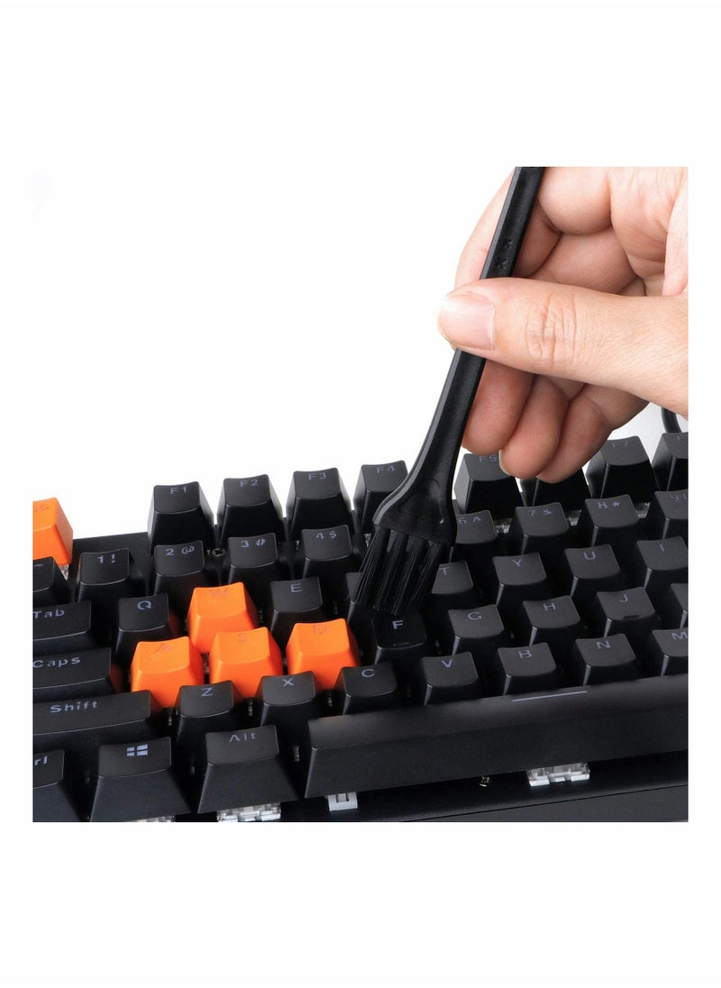 Keycap Puller Switch Puller Stainless Steel Keycap Removal Tool with 2 Pcs Keyboard Cleaning Brush for Mechanical Keyboard