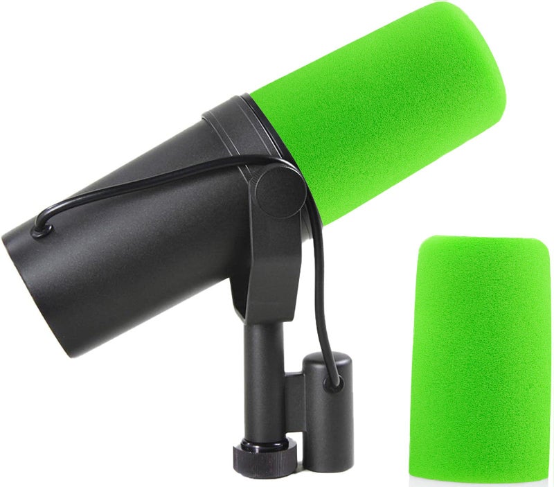 LEFXMOPHY SM7B Windscreen for Shure SM7B SM7dB Vocal Microphone Pop Filter Wind Foam RK345 Replacement Pop filter Green Windsock Cover - Image 2