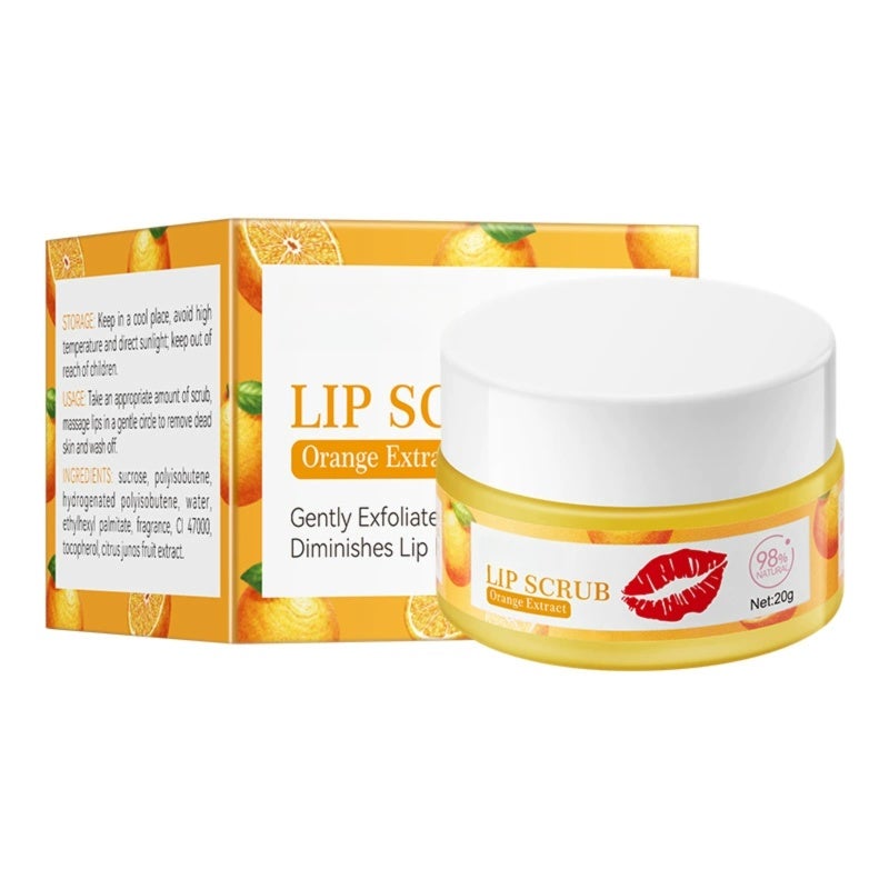 Lip Scrub: 20g Green Strawberry Flavor - Gentle Fine Particles Exfoliate Dead Skin, Moisturizes Softens Lips, Reduces Lines Brightens Color Lip Exfoliator for Dry Lips Autumn Winter Lip Care - Image 4