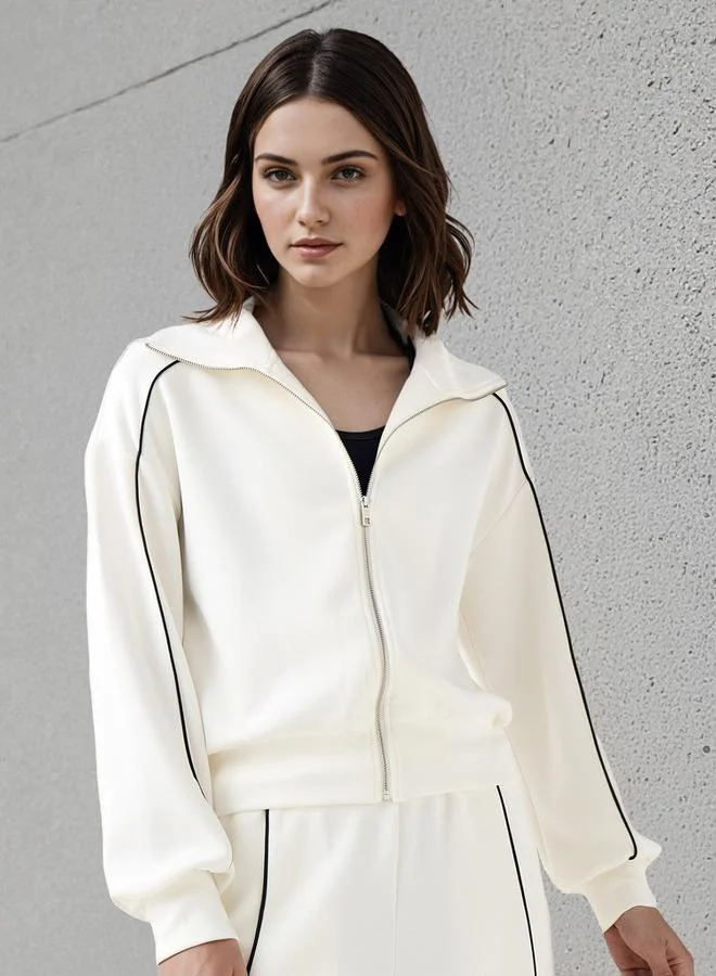 Kappa Kappa Piping Detail Zip Through Jacket