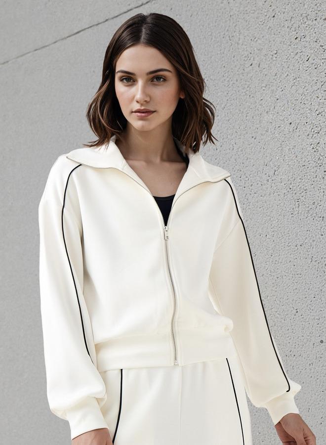 كابا جاكيت كابا بسحاب وتفاصيل خطوط - Image 1