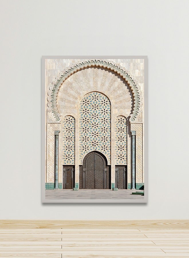 ماركتنا لوحة جدارية قماشية فنية لتزيين الحائط بتصميم عصري مع برواز فضي مجوف مقاس 120x80سم قطعة واحدة - Image 1