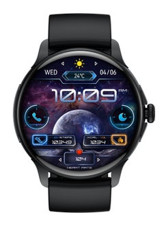 Hommtel Smart Sports Watch VENU 3 – Women & Girls Fashion Edition (Black) with 1.43-inch AMOLED Display, Bluetooth Calling, 100+ Sport Modes, Multidimensional Health Management, Ultra-Long Battery Life (30 Days Standby, 5-7 Days Usage), Always-On Screen, Exquisite Crown with Mechanical Vibration, Rich Applications, and 2 Extra Interchangeable Black Silicone Straps  - Image 2