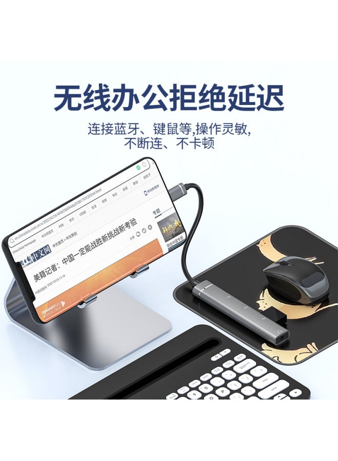 Akino Type-c To 3.5 Headset Docking Station Metal Usb Hub Digital Adapter Dual Usb Data Transfer - Image 3