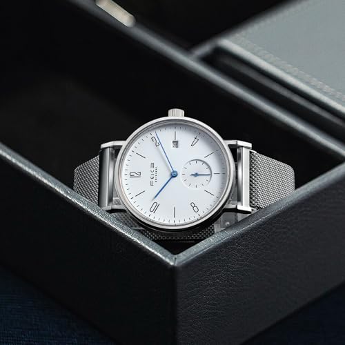 FEICE Men’s Watches Bauhaus Design Automatic Watch Waterproof Sapphire Crystal Analog Mechanical Watches for Men Women Unisex -FM201 Sliver - Image 2