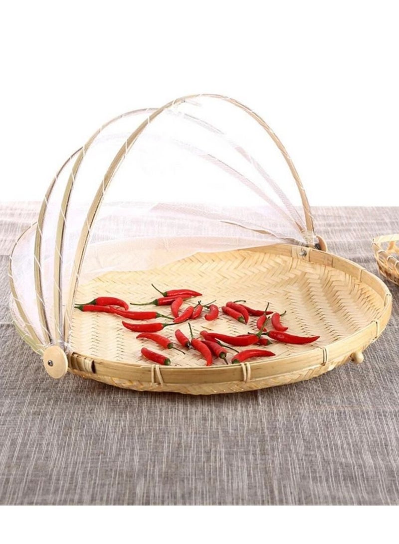 DubaiGallery Traditional Bamboo Handmade Dishes Eco-friendly Food Container Confectionery Cake Dining Plate Dining Table Decorative Tray Fruit Bowl  - Image 5